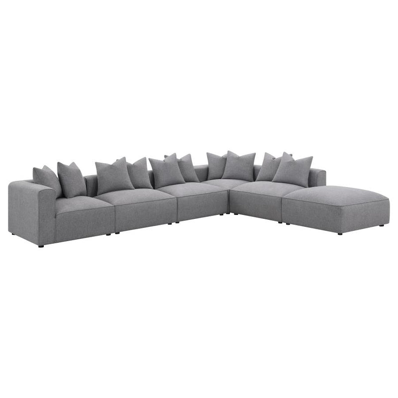 Jennifer 6-piece Upholstered Modular Sectional Grey-zoom-