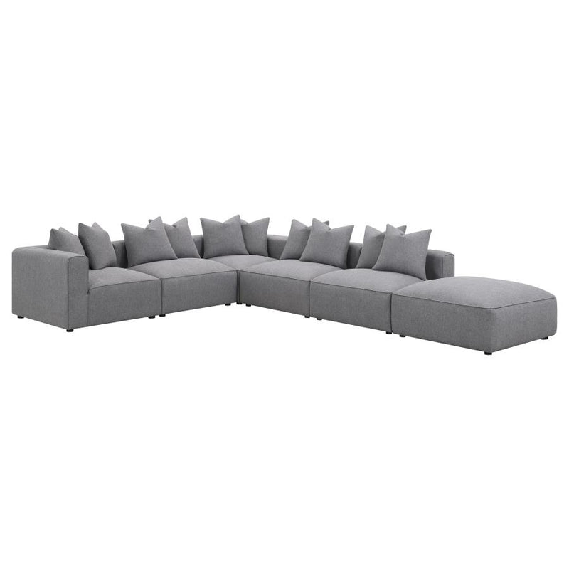 Jennifer 6-piece Upholstered Modular Sectional Grey-zoom-