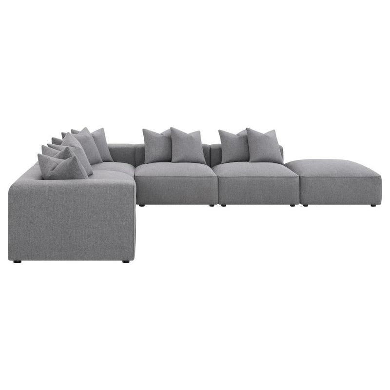 Jennifer 6-piece Upholstered Modular Sectional Grey-zoom-