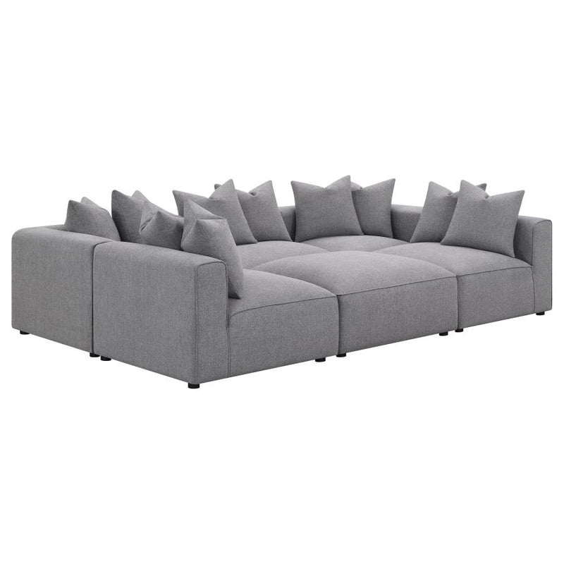 Jennifer 6-piece Upholstered Modular Sectional Grey-zoom-