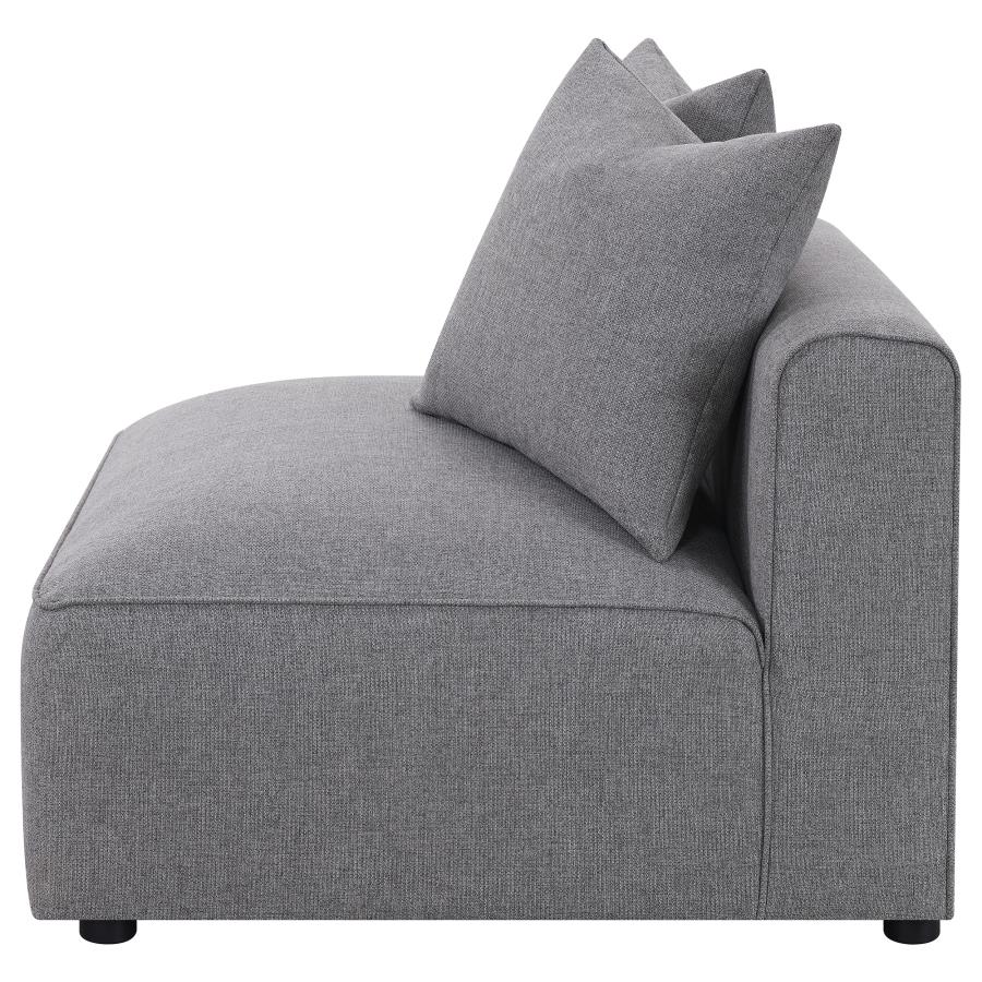 Jennifer Upholstered Armless Chair Grey-zoom-5