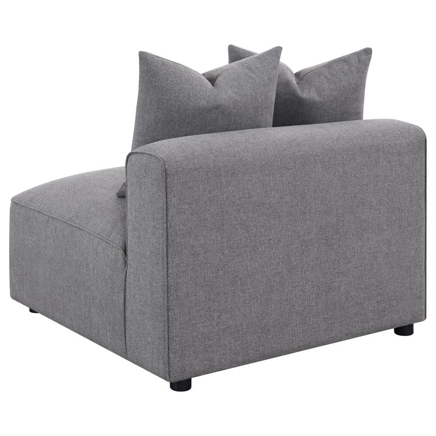 Jennifer Upholstered Armless Chair Grey-6