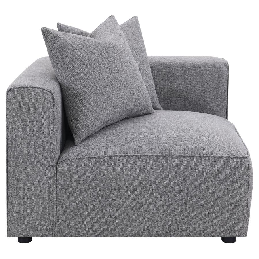 Jennifer Upholstered Corner Chair Grey-zoom-1