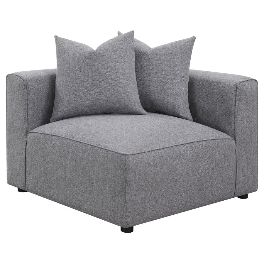 Jennifer Upholstered Corner Chair Grey-zoom-2