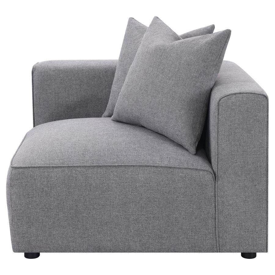 Jennifer Upholstered Corner Chair Grey-zoom-3