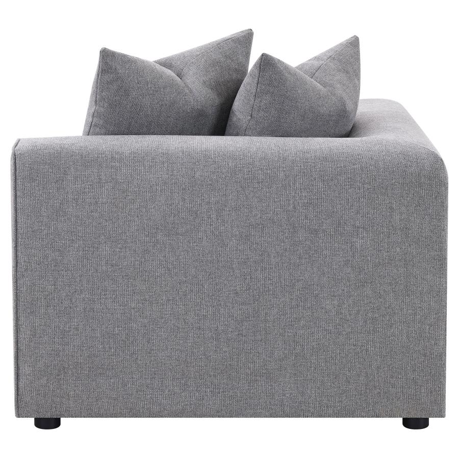 Jennifer Upholstered Corner Chair Grey-zoom-4