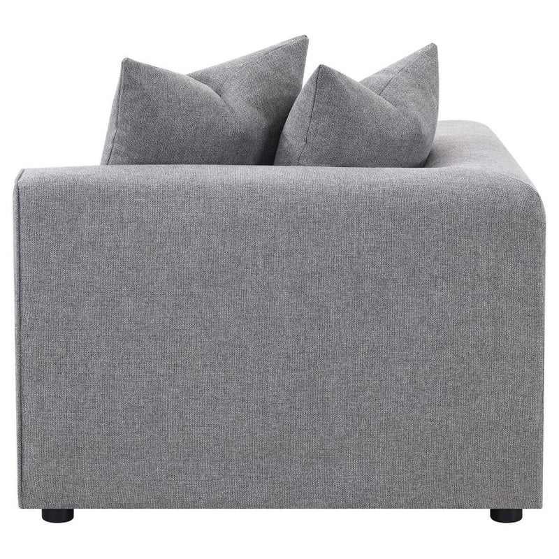 Jennifer Upholstered Corner Chair Grey-zoom-