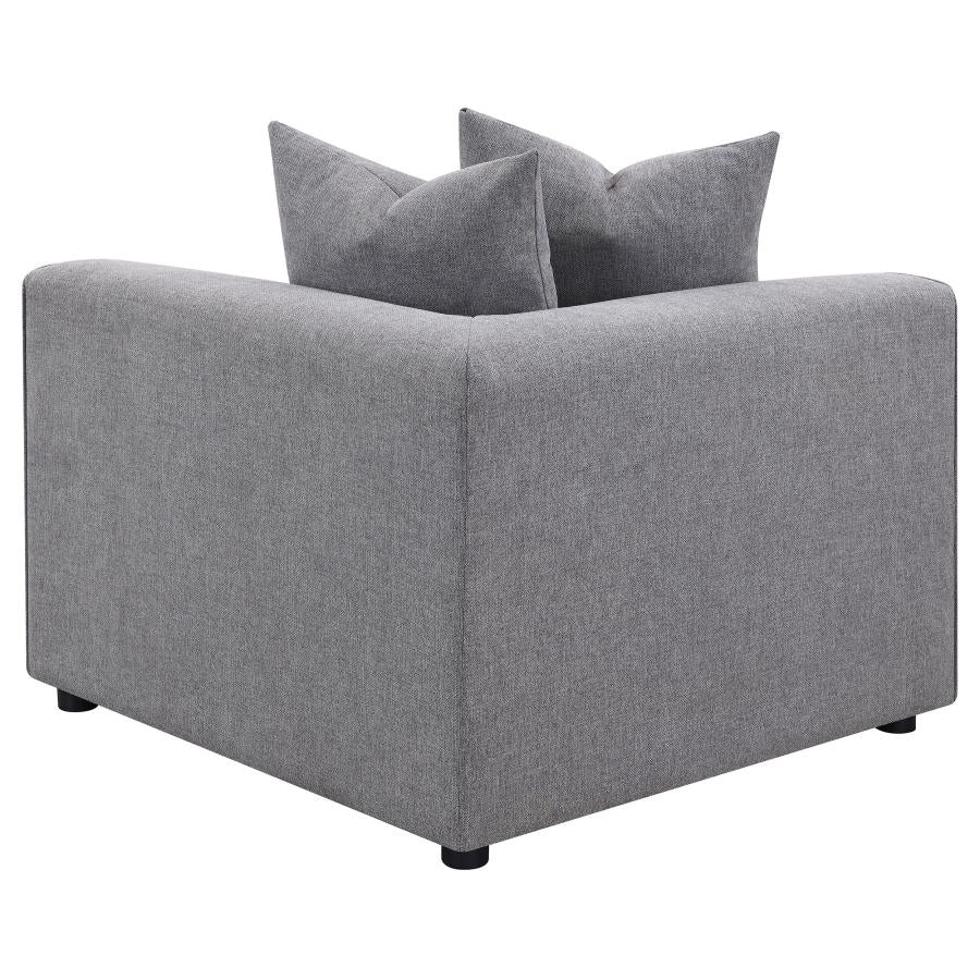 Jennifer Upholstered Corner Chair Grey-5