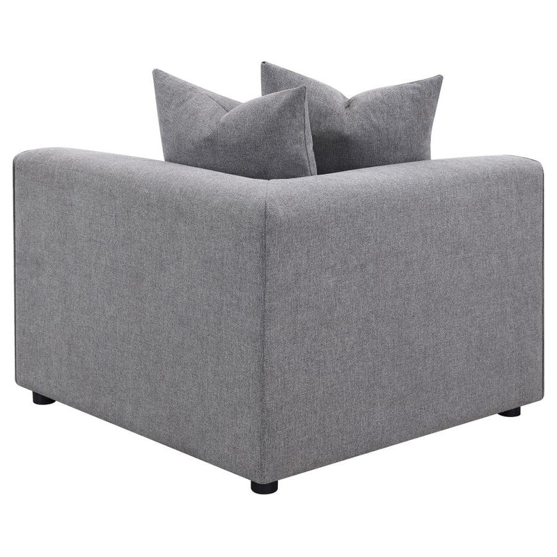 Jennifer Upholstered Corner Chair Grey-zoom-