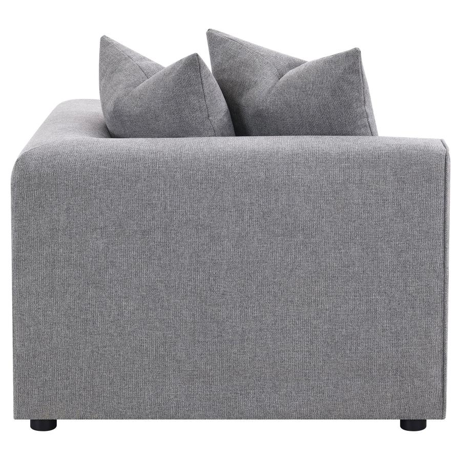 Jennifer Upholstered Corner Chair Grey-6
