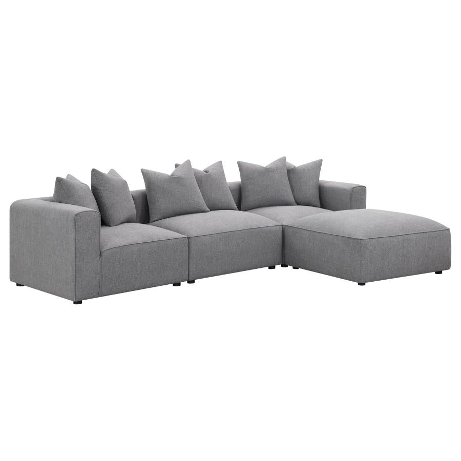 Jennifer Upholstered Corner Chair Grey-zoom-7