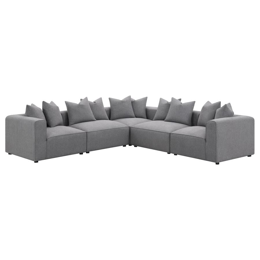 Jennifer Upholstered Corner Chair Grey-10