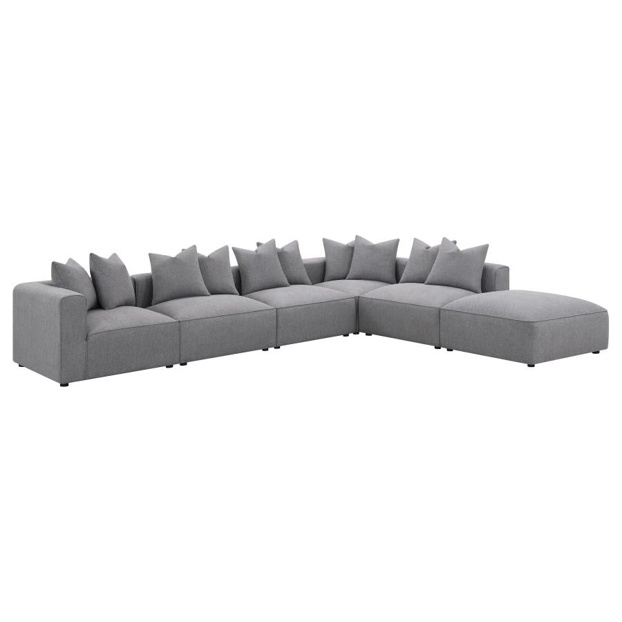 Jennifer Square Upholstered Ottoman Grey-9