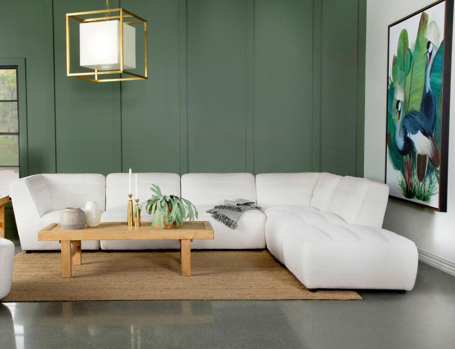 Sunny 6-piece Upholstered Modular Sectional Sofa Natural-1