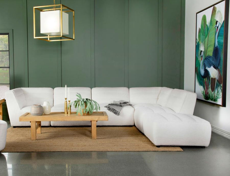 Sunny 6-piece Upholstered Modular Sectional Sofa Natural-zoom-