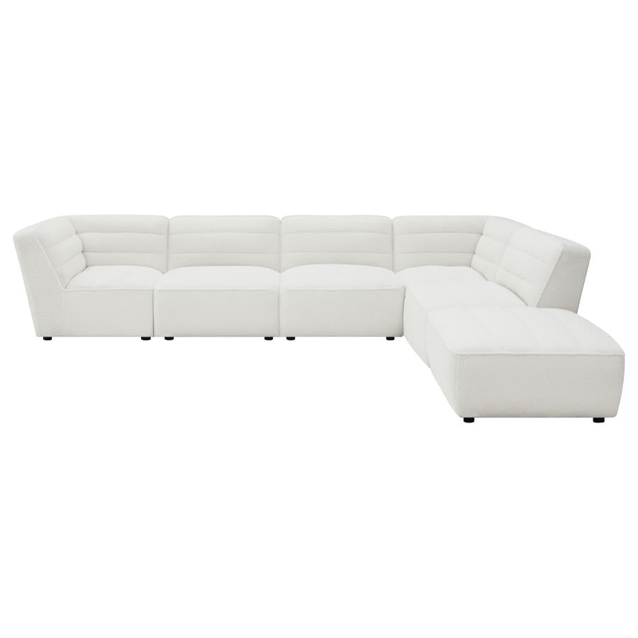 Sunny 6-piece Upholstered Modular Sectional Sofa Natural-zoom-3