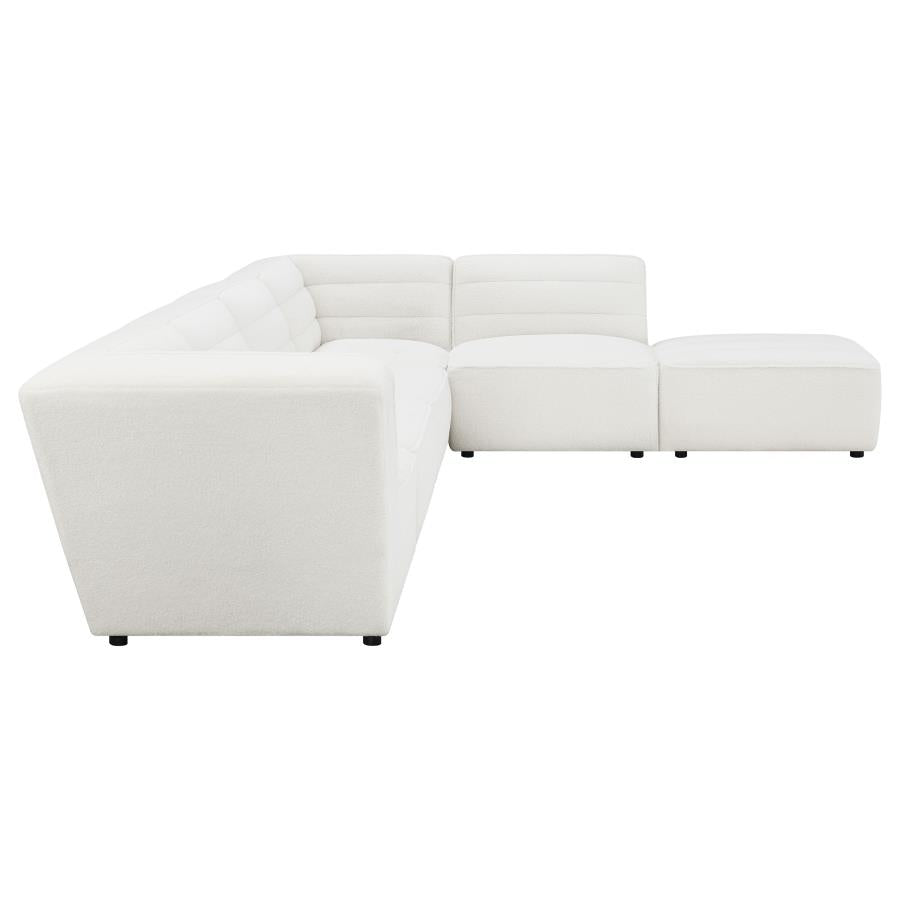 Sunny 6-piece Upholstered Modular Sectional Sofa Natural-5