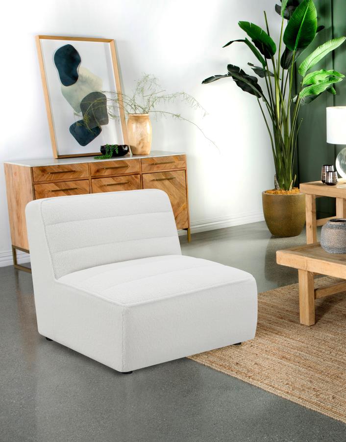 Sunny Upholstered Armless Chair Natural-zoom-