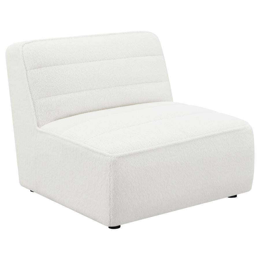 Sunny Upholstered Armless Chair Natural-1