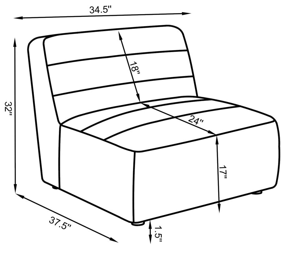 Sunny Upholstered Armless Chair Natural-zoom-11