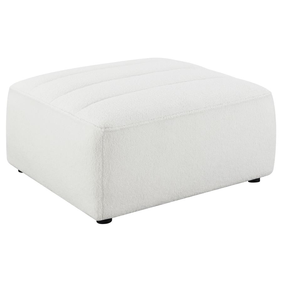 Sunny Square Upholstered Ottoman Natural