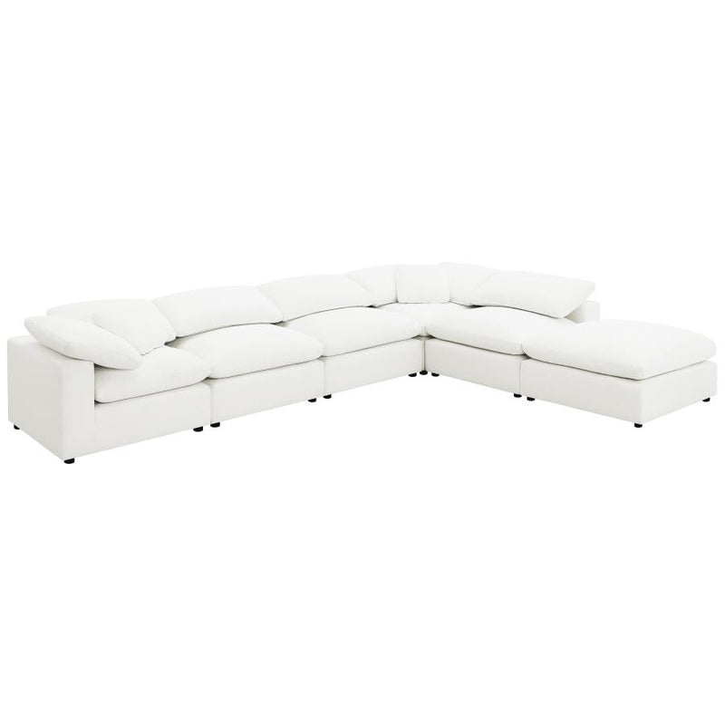 Raleigh 6-piece Boucle Upholstered Modular Sectional Ivory-zoom-
