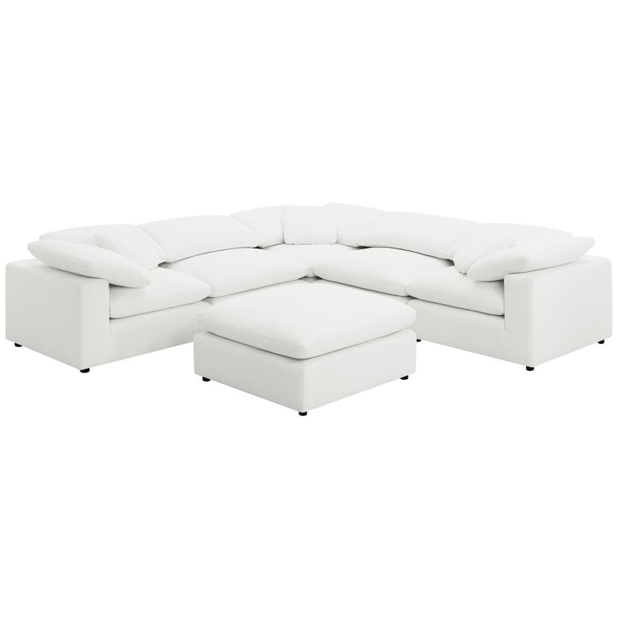 Raleigh Boucle Upholstered Armless Chair Ivory-9