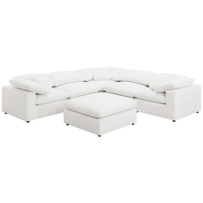 Raleigh Boucle Upholstered Armless Chair Ivory-zoom-