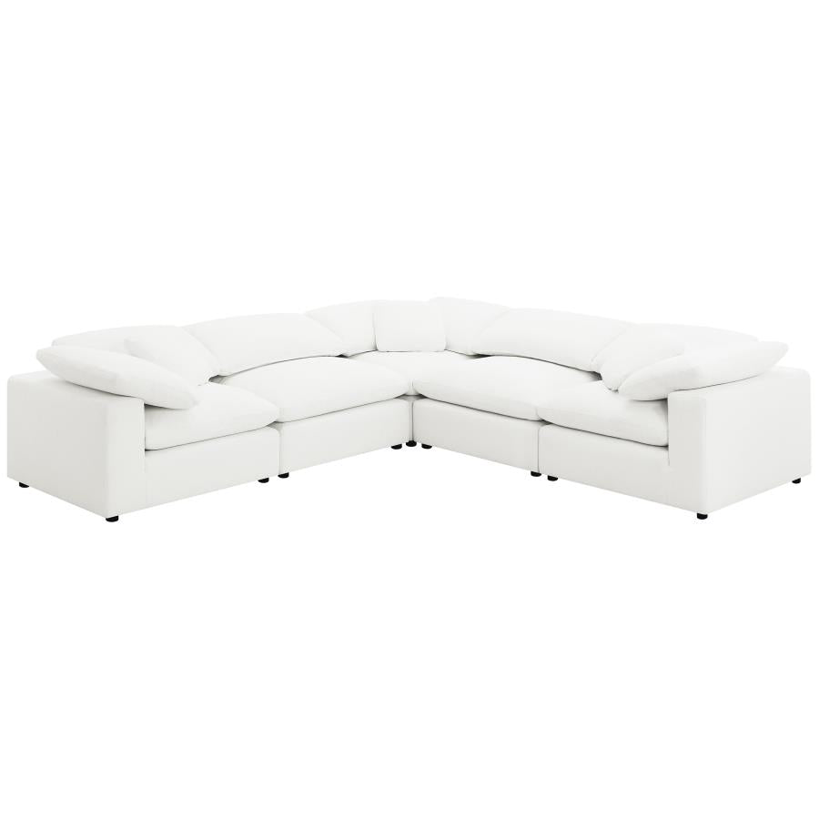 Raleigh Boucle Upholstered Armless Chair Ivory-zoom-10