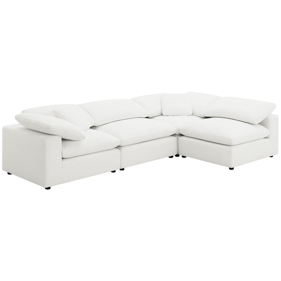 Raleigh Boucle Upholstered Armless Chair Ivory-11