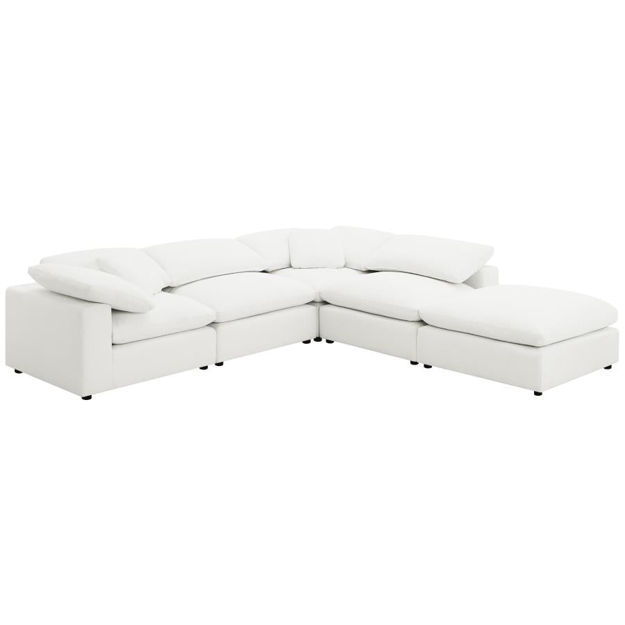 Raleigh Boucle Upholstered Armless Chair Ivory-12