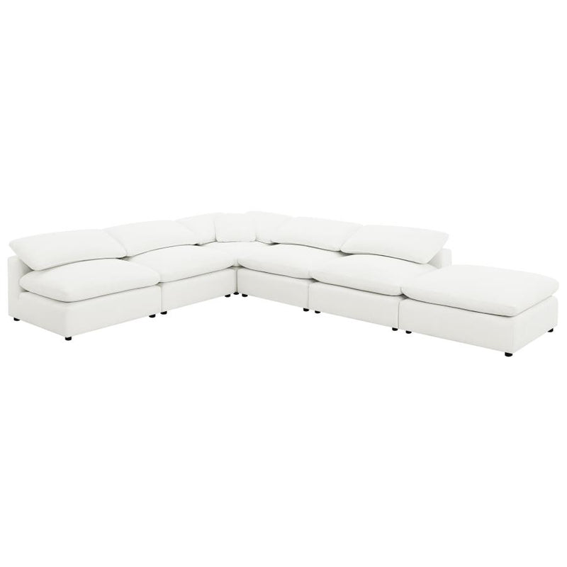 Raleigh Boucle Upholstered Armless Chair Ivory-zoom-