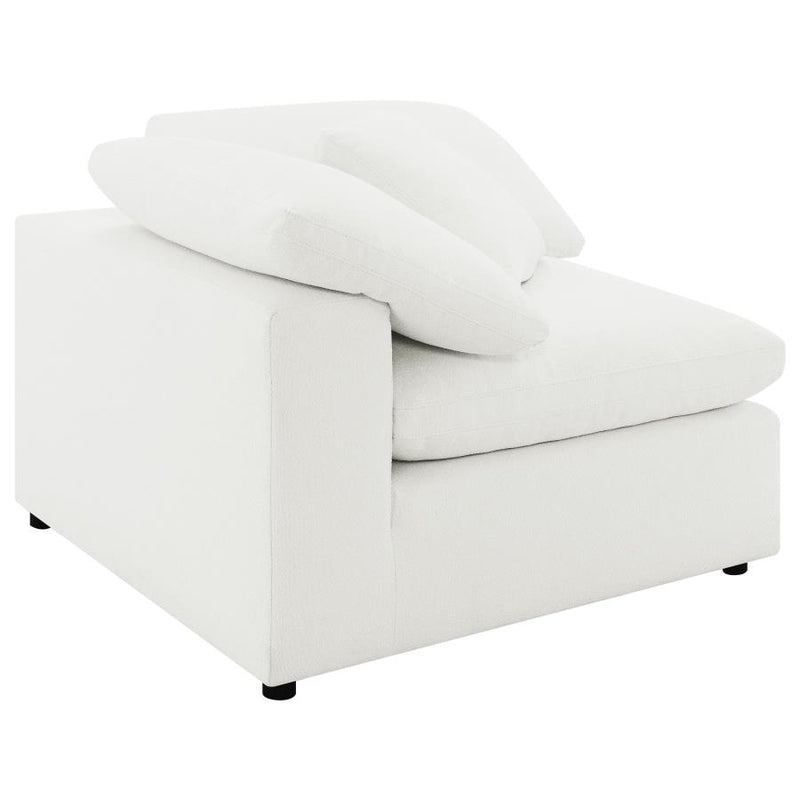 Raleigh Boucle Upholstered Corner Chair Ivory-zoom-