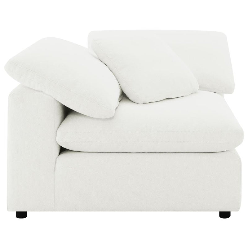 Raleigh Boucle Upholstered Corner Chair Ivory-zoom-