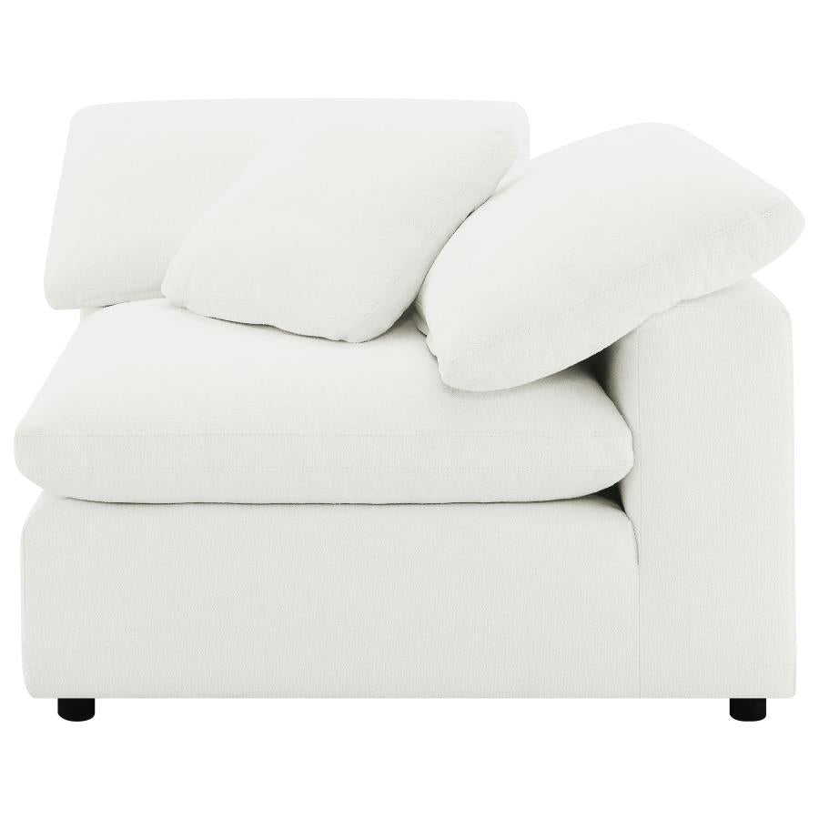 Raleigh Boucle Upholstered Corner Chair Ivory-5