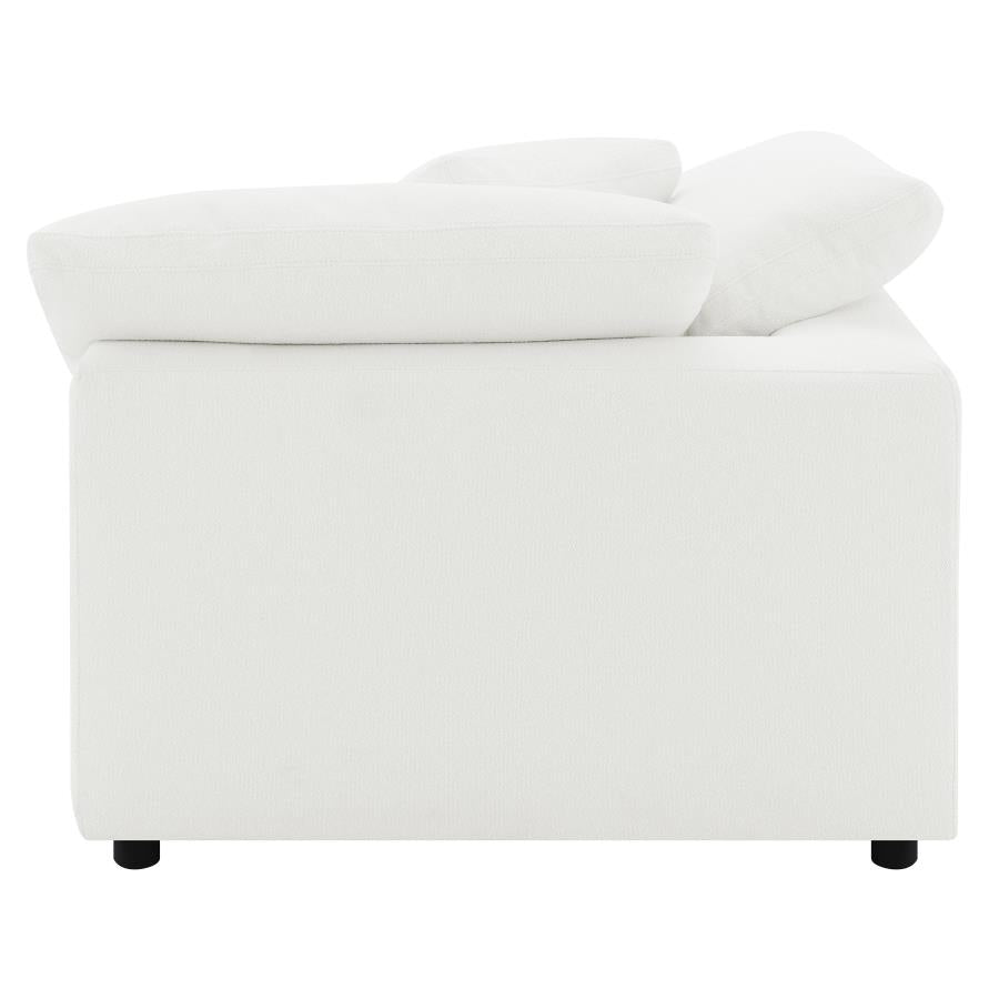Raleigh Boucle Upholstered Corner Chair Ivory-7