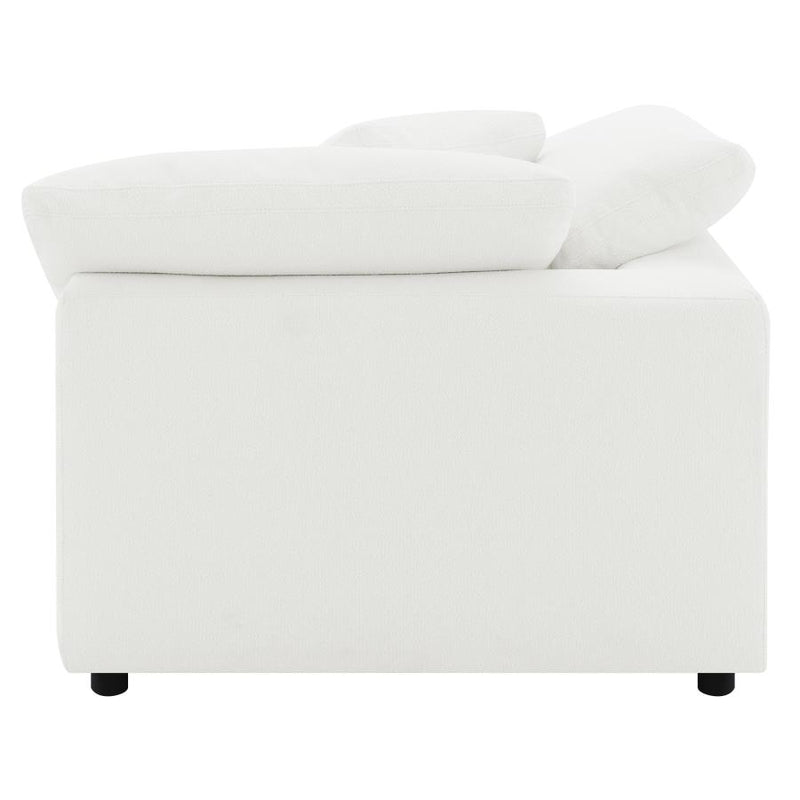 Raleigh Boucle Upholstered Corner Chair Ivory-zoom-