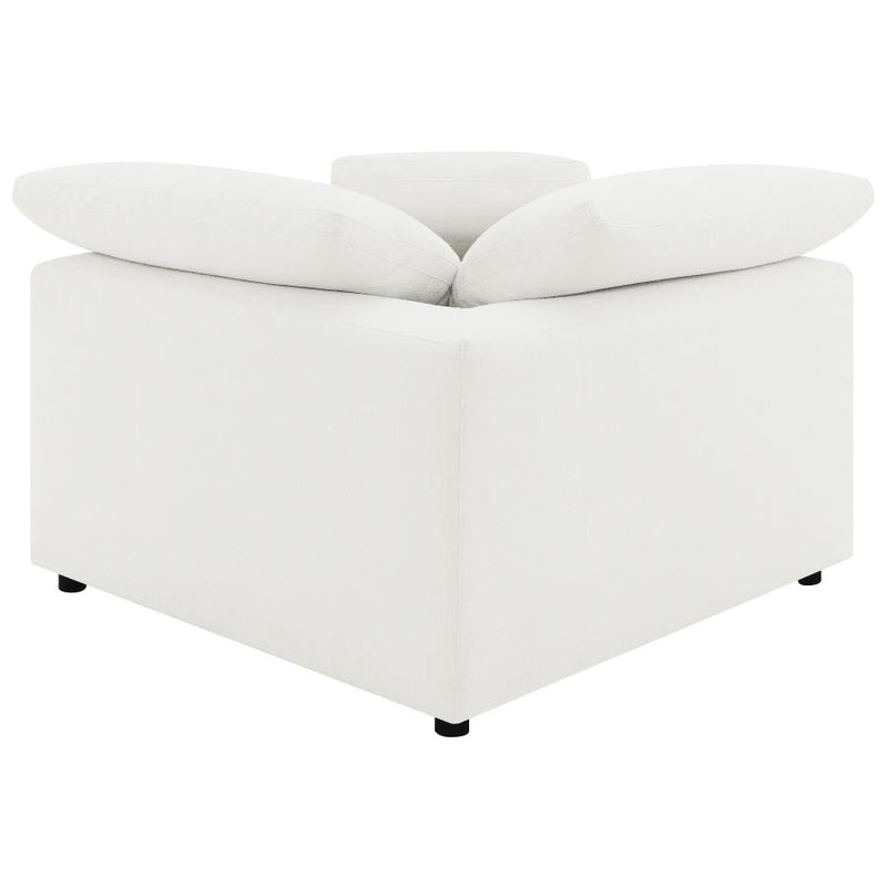 Raleigh Boucle Upholstered Corner Chair Ivory-zoom-