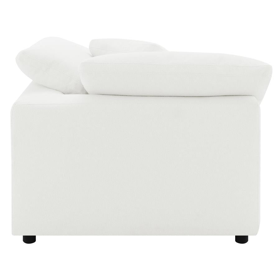 Raleigh Boucle Upholstered Corner Chair Ivory-9