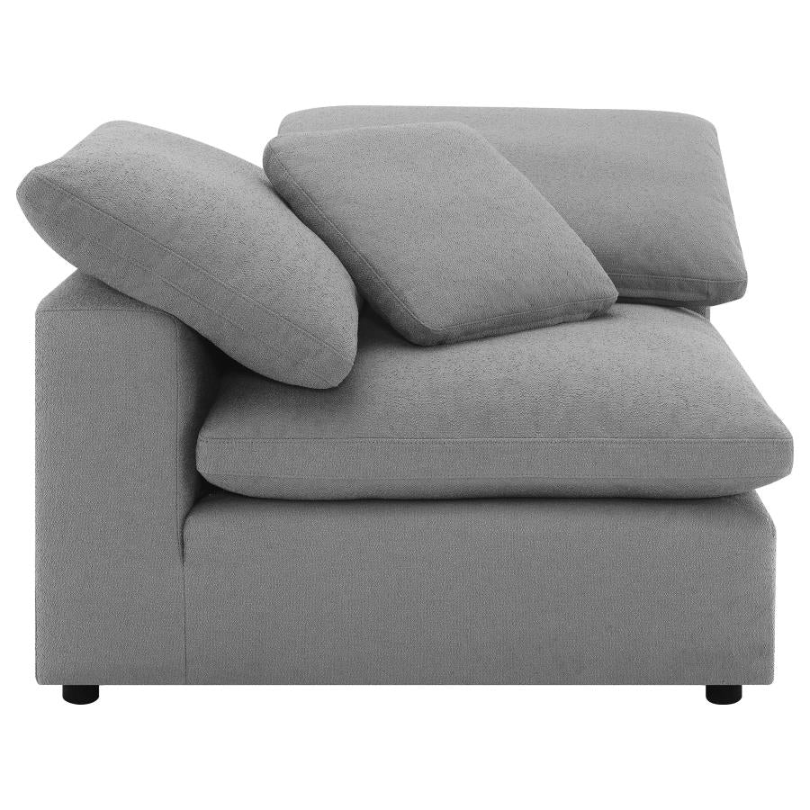 Raleigh 5-piece Boucle Upholstered Modular Sectional Grey-zoom-7