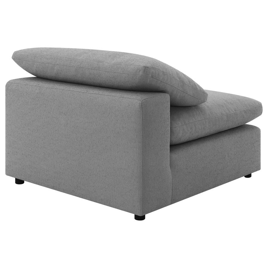 Raleigh Boucle Upholstered Armless Chair Grey-7