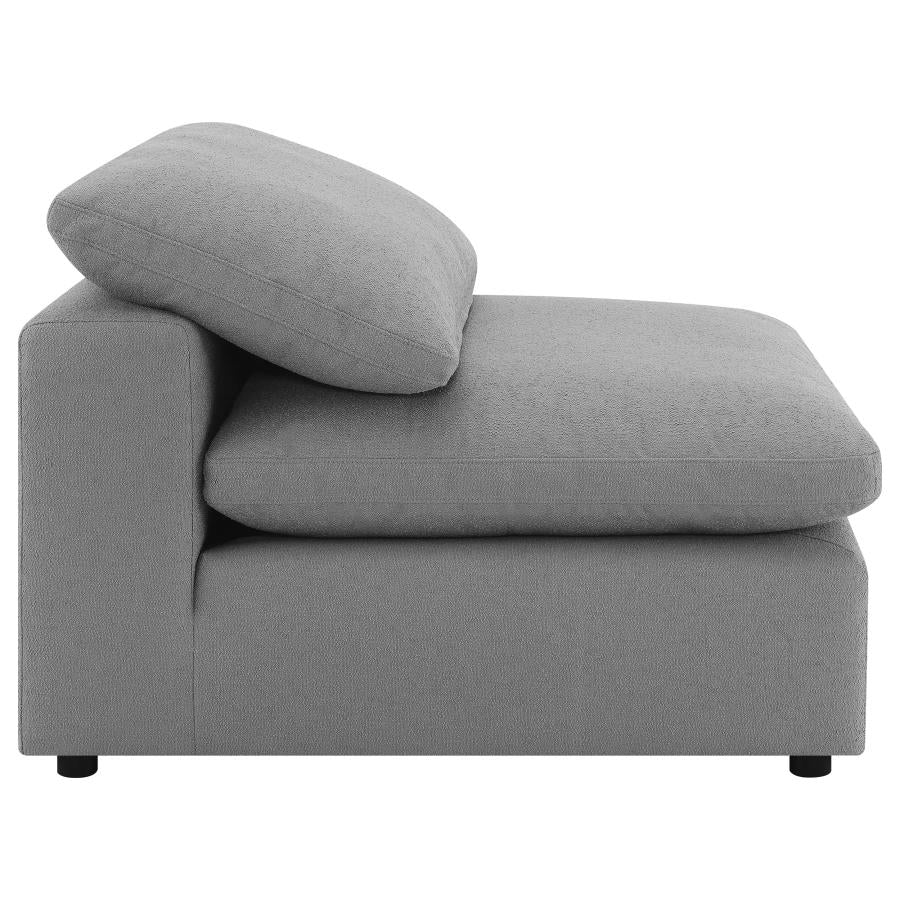 Raleigh Boucle Upholstered Armless Chair Grey-zoom-8
