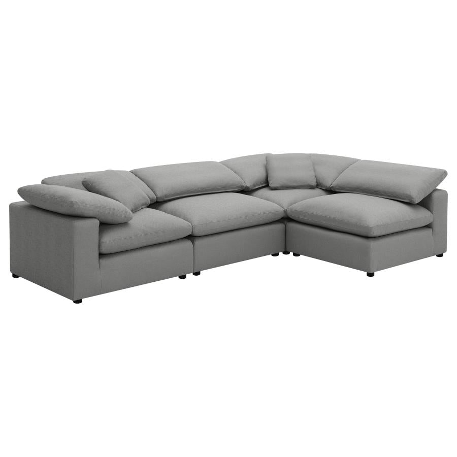 Raleigh Boucle Upholstered Armless Chair Grey-zoom-11