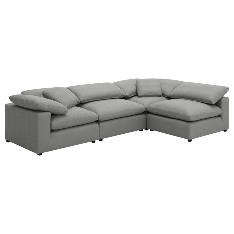 Raleigh Boucle Upholstered Armless Chair Grey-zoom-