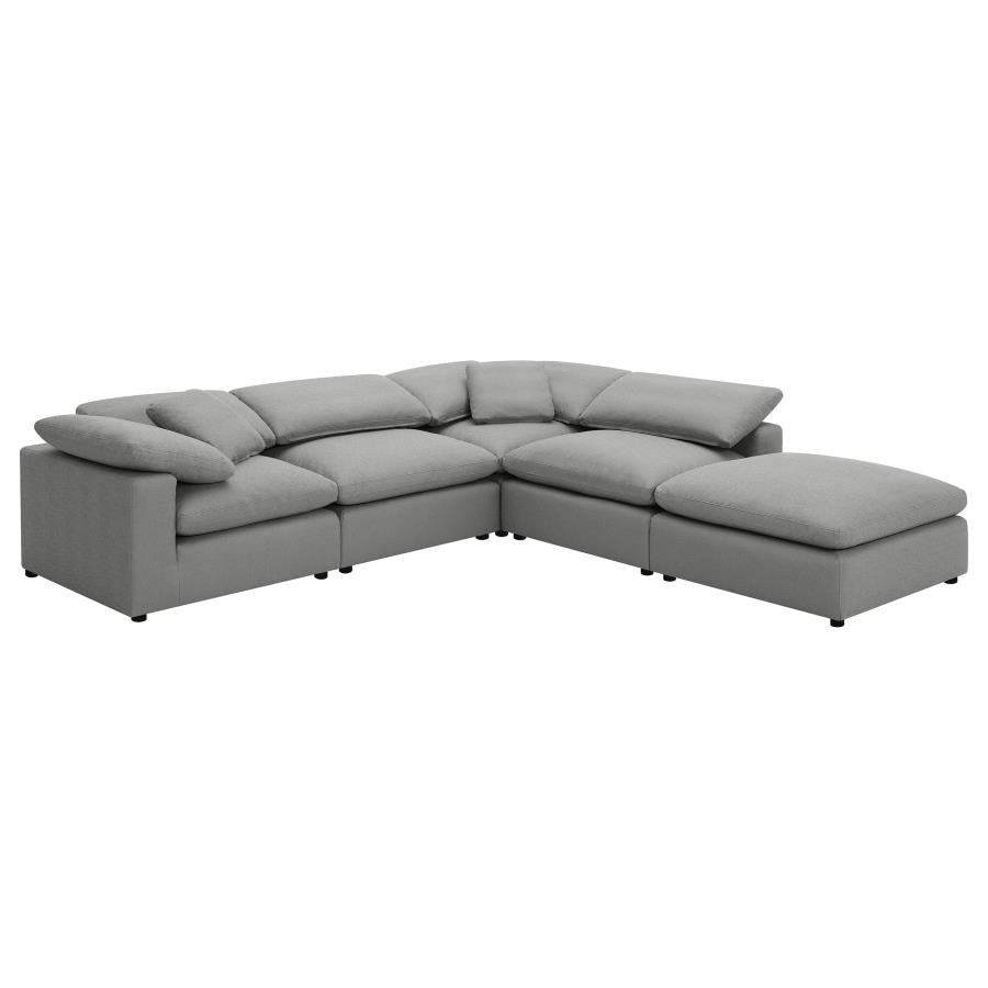 Raleigh Boucle Upholstered Armless Chair Grey-zoom-12