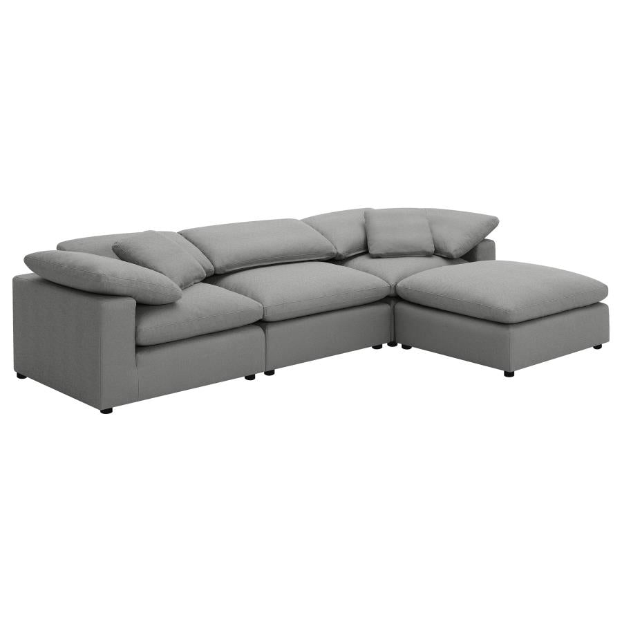 Raleigh Boucle Upholstered Armless Chair Grey-13