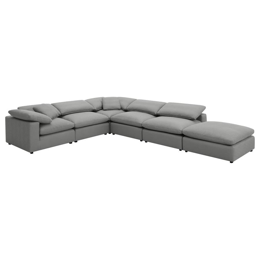 Raleigh Boucle Upholstered Armless Chair Grey-14