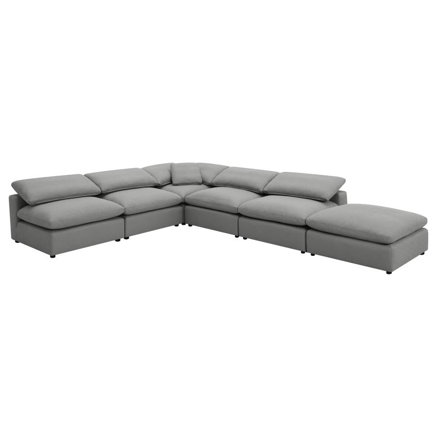 Raleigh Boucle Upholstered Armless Chair Grey-zoom-15