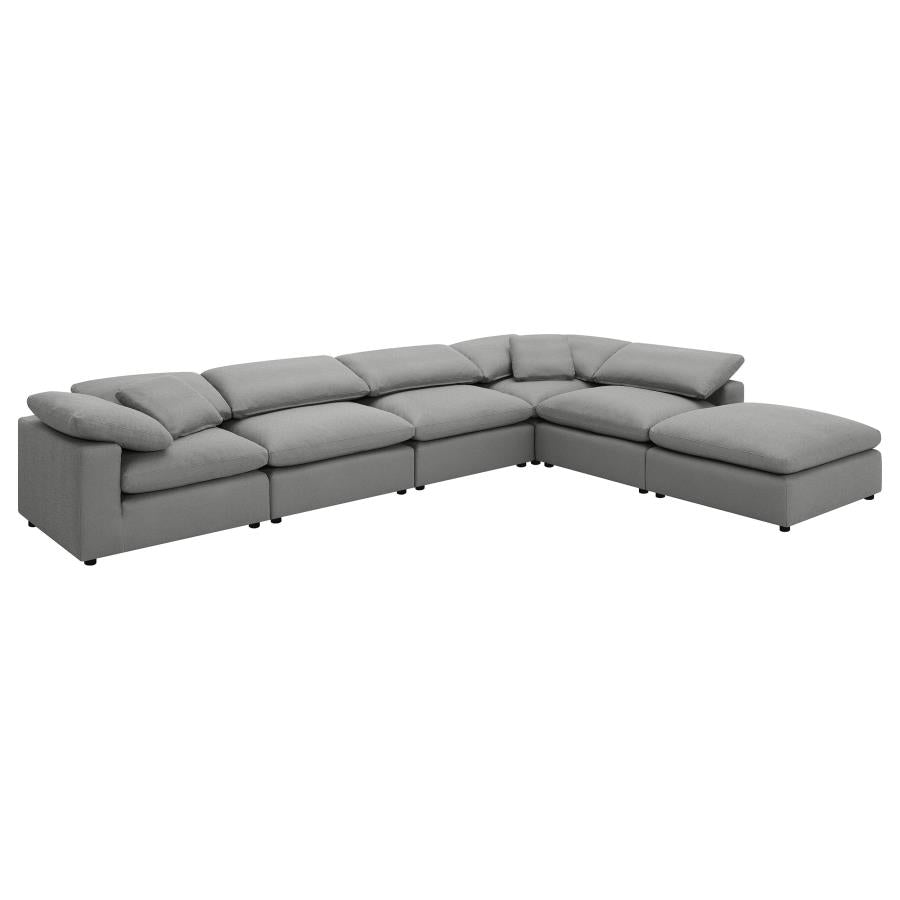 Raleigh Boucle Upholstered Armless Chair Grey-16