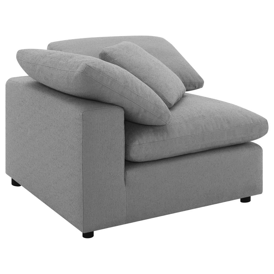 Raleigh Boucle Upholstered Corner Chair Grey-3